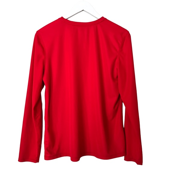 ATHLETIC WORKS Active Long Sleeve Crewneck Shirt Red Sz M (8-10) - Picture 3 of 8